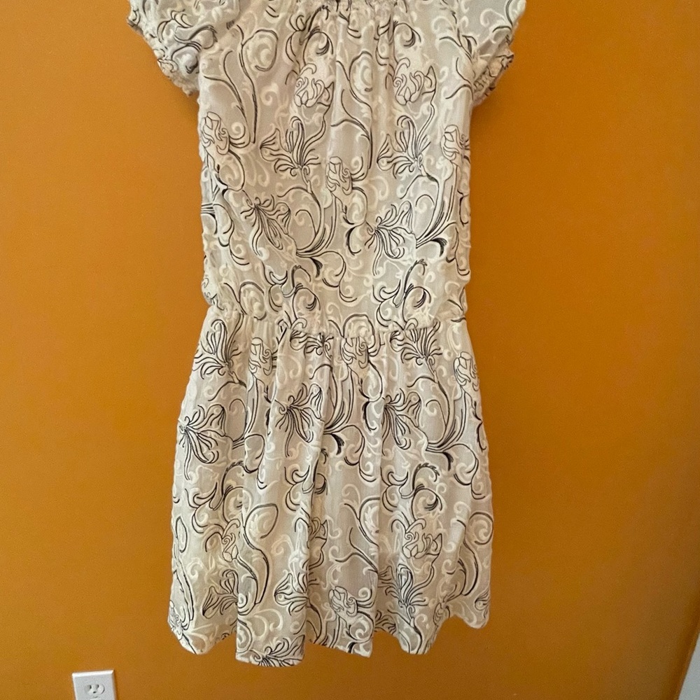 Ramy Brook silk mini dress black and white switl nwt S - Picture 3 of 9